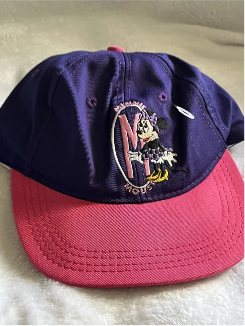 Vintage Minnie Mouse Youth Snapback Baseball Cap Goofy's Hat Co Made in USA Pink